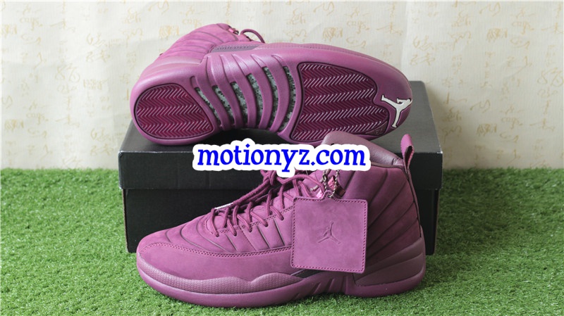 Authentic Air Jordan 12 PSNY Burgundy bordeaux